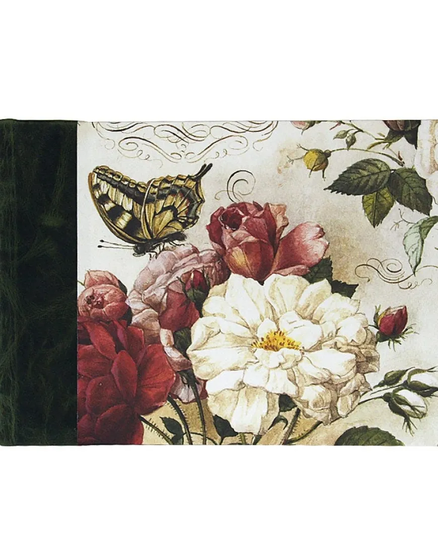 Bomo Art Half Leather Bound Sketch Book - Roses