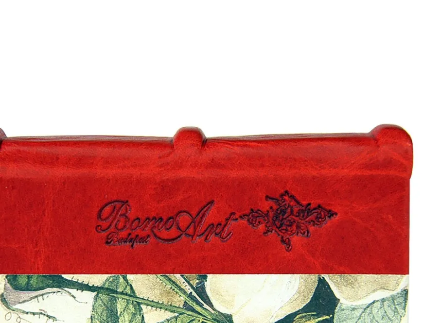 Bomo Art Large Half Leather Bound Journal - Roses