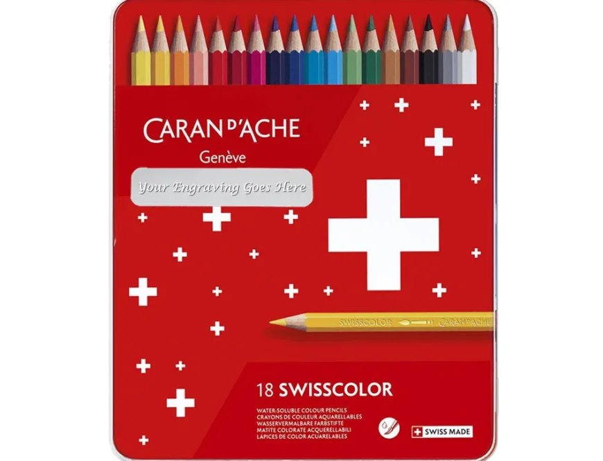 Caran d’Ache Swisscolor 18 Water-soluble Assorted Colour Pencil Tin