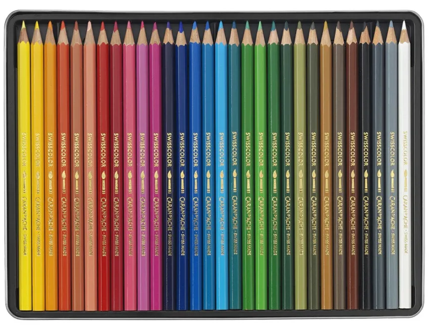 Caran d’Ache Swisscolor 30 Water-soluble Assorted Colour Pencil Tin