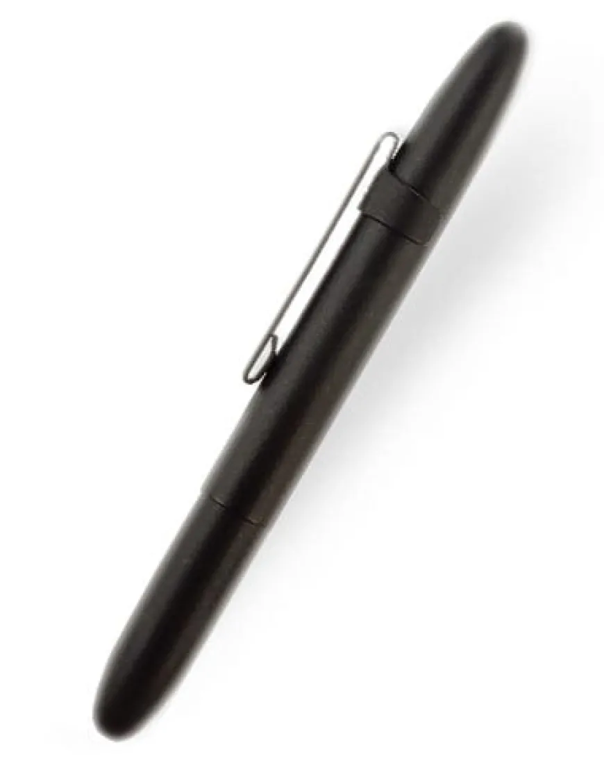 Classic Matt Black Fisher Space Bullet Pen With Clip