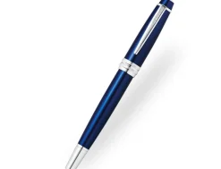Cross Bailey Blue Lacquer Ballpoint & Rollerball Pen Set