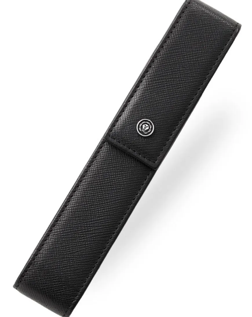 Cross Black Leather Magnetic Single Pen Case