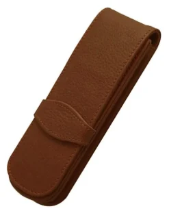 Cross Classic Century Lustrous Chrome Ballpoint, Pencil & Leather Pen Case Set