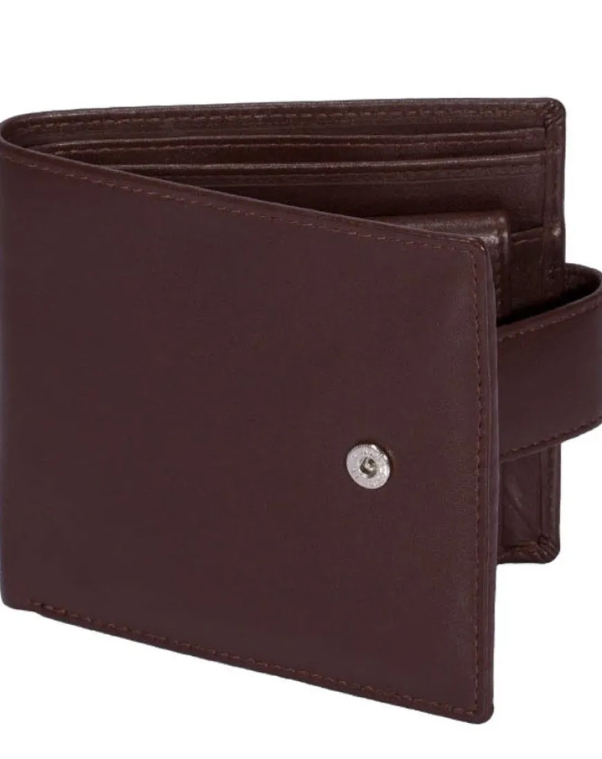 Dents Avon Leather Billfold Coin Pocket Wallet - English Tan
