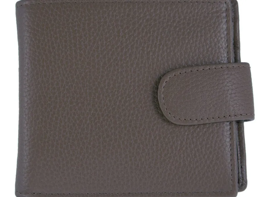 Dents Beauley Grained Leather Billfold Coin Pocket Wallet - Chocolate