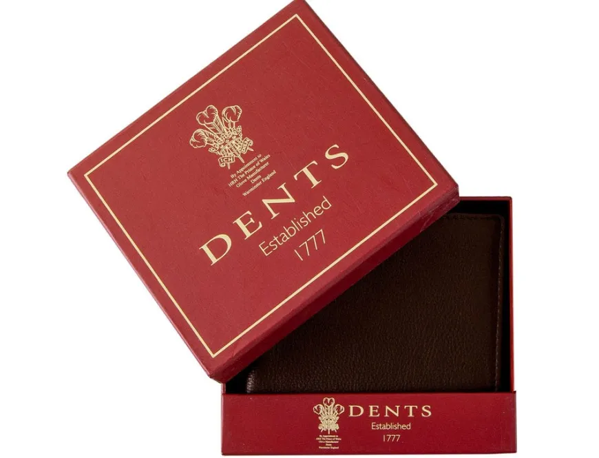 Dents Eden Nappa Leather Bifold Wallet with RFID Protection – English Tan & Olive