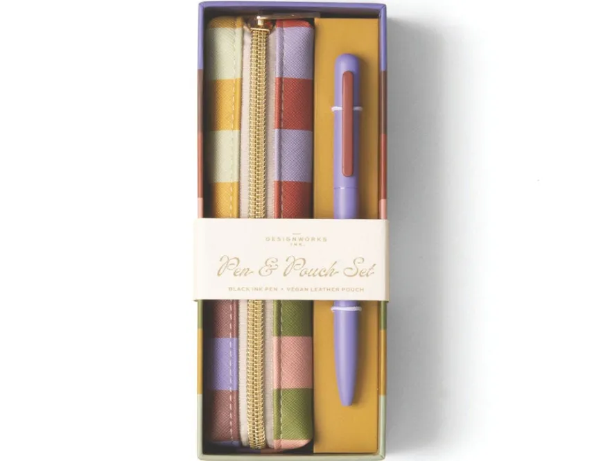 DesignWorks Ink Bold Stripe Pen & Pouch Set