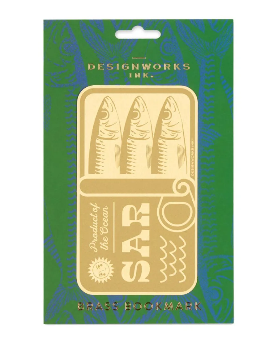 DesignWorks Ink Brass Bookmark - Sardines
