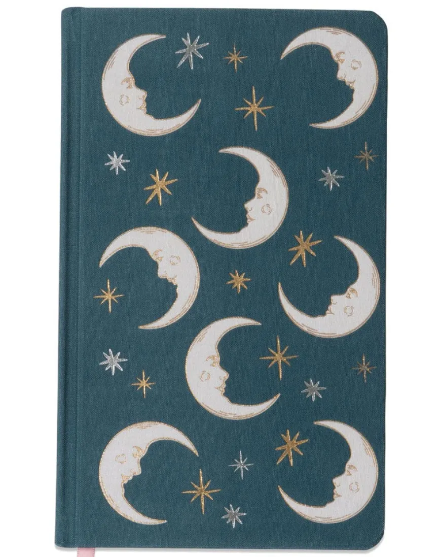 DesignWorks Ink Celestial Teal Moon Bookcloth Journal