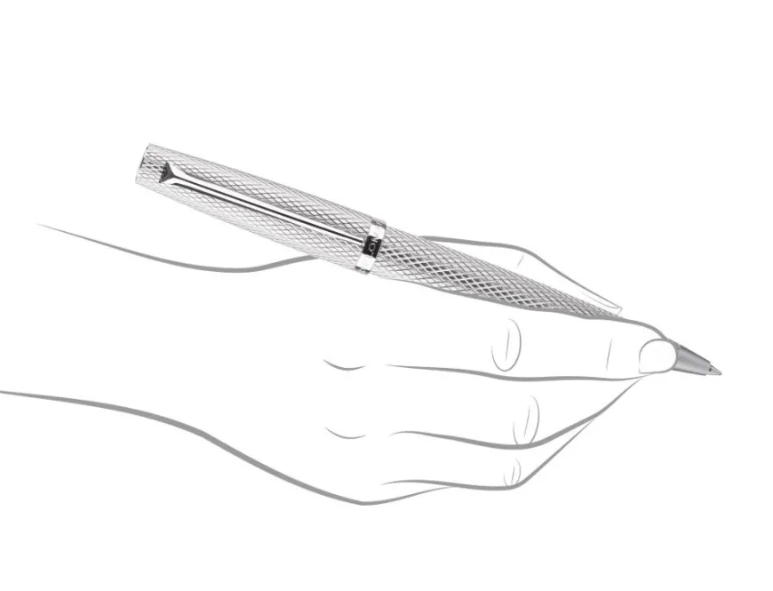 Diplomat Viper Silver Guilloche Ballpoint Pen