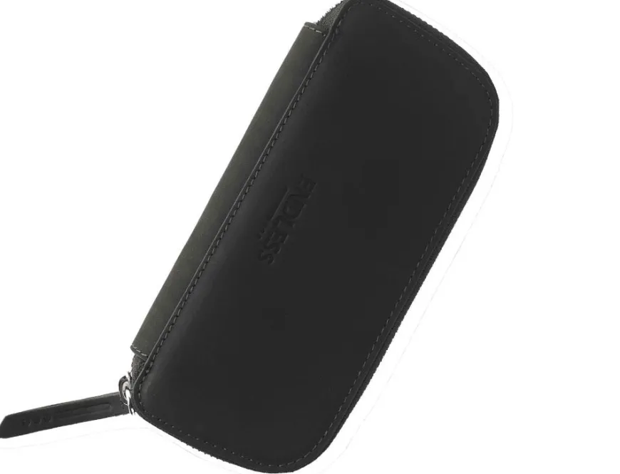 Endless Companion Leather Adjustable 3 Pen Pouch – Black