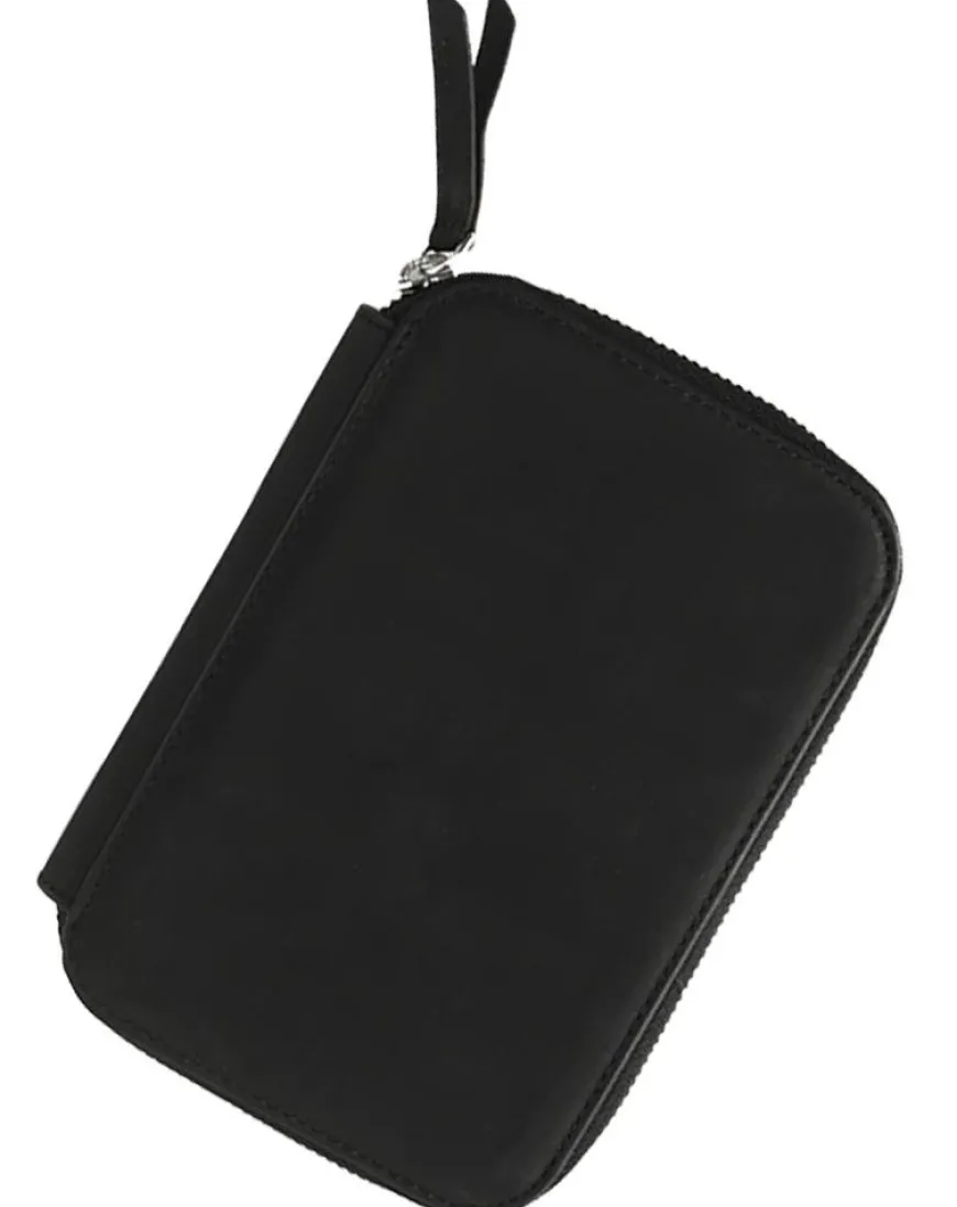 Endless Companion Leather Adjustable 5 Pen Pouch – Black