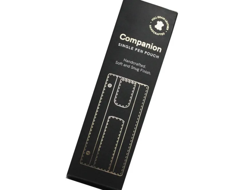 Endless Companion Leather 1 Pen Pouch - Black