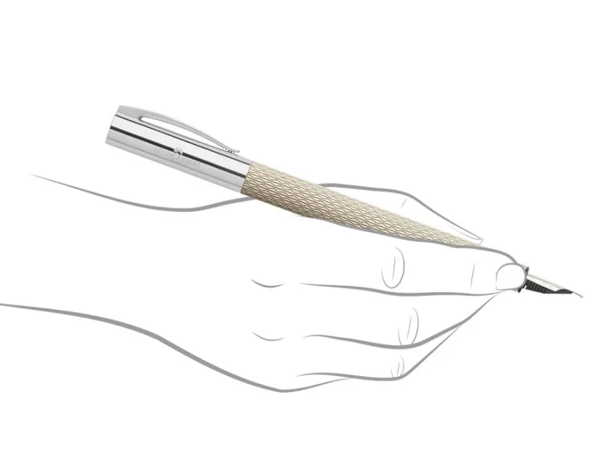Faber-Castell Ambition OpArt White Sand Fountain Pen