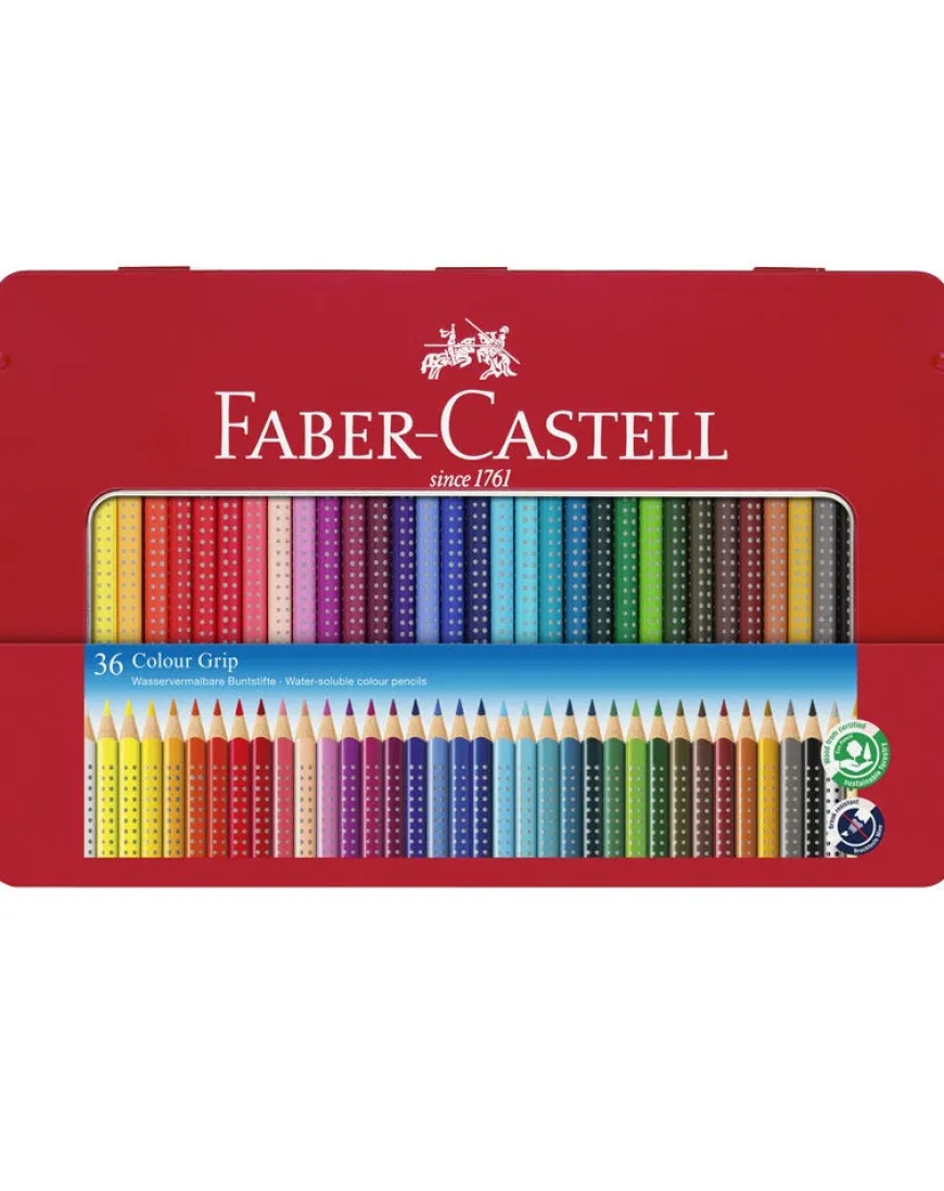 Faber-Castell Colour Grip 36 Colour Pencil Tin
