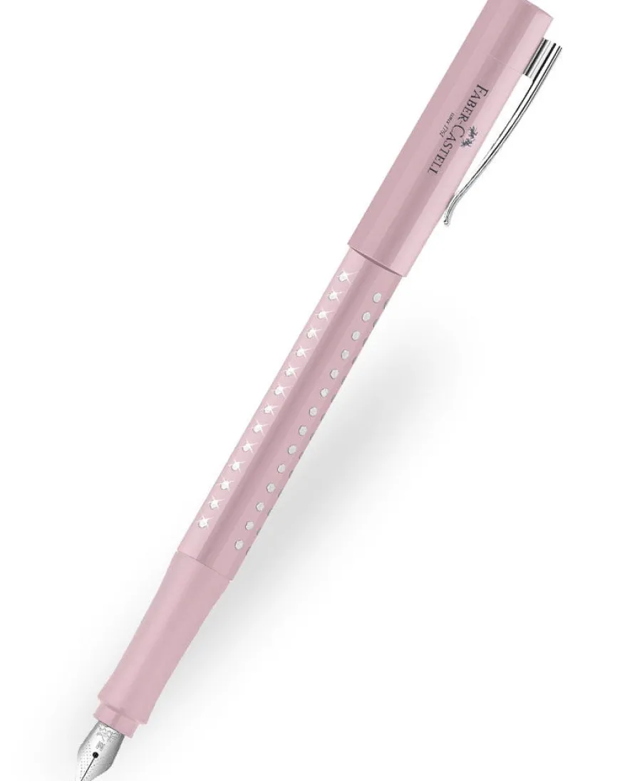 Faber-Castell Grip Edition Sparkle Rose Fountain Pen
