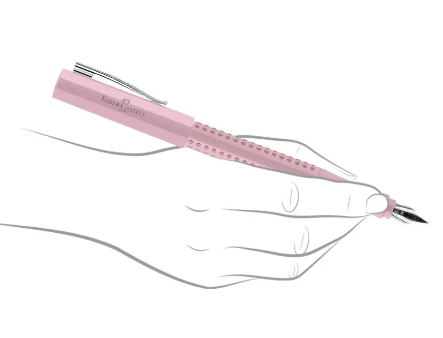 Faber-Castell Grip 2010 Rose Shadows Ballpoint & Fountain Pen Gift Set