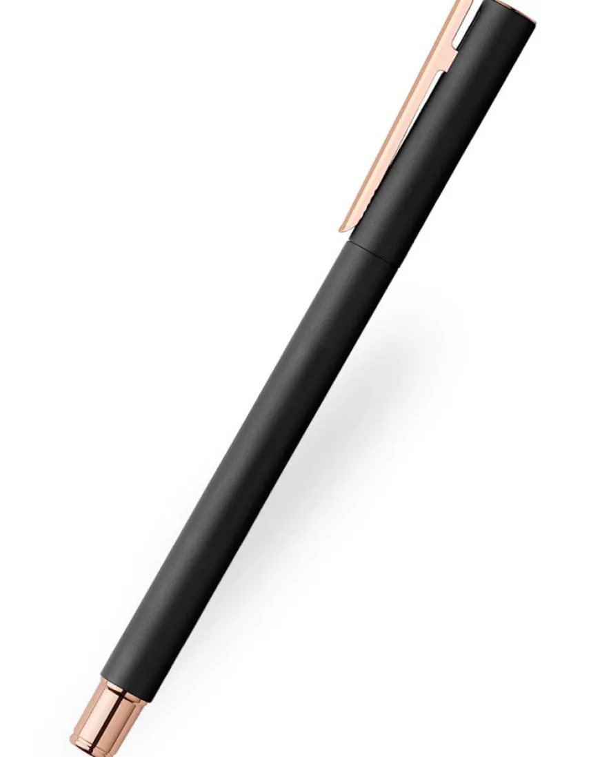 Faber-Castell Neo Slim Black Rose Gold Trim Fountain Pen