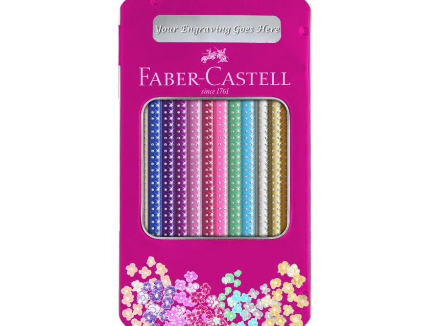 Faber-Castell Sparkle 12 Colour Pencil Tin