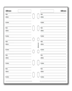 Filofax Pocket Refill - Name/address/telephone number