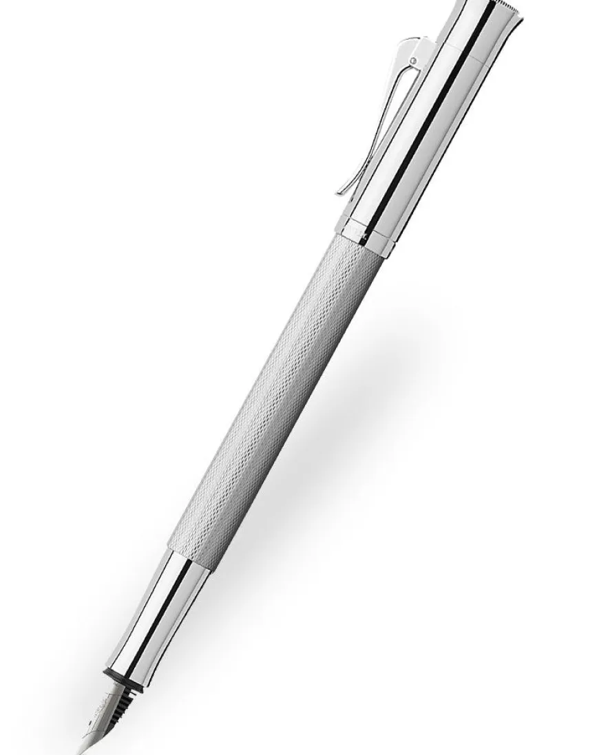 Graf von Faber-Castell Guilloche Rhodium Fountain Pen