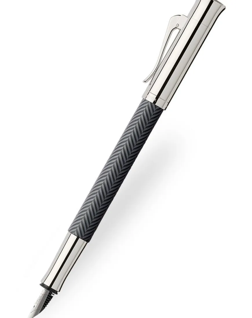 Graf von Faber-Castell Guilloche Black Cisele Fountain Pen