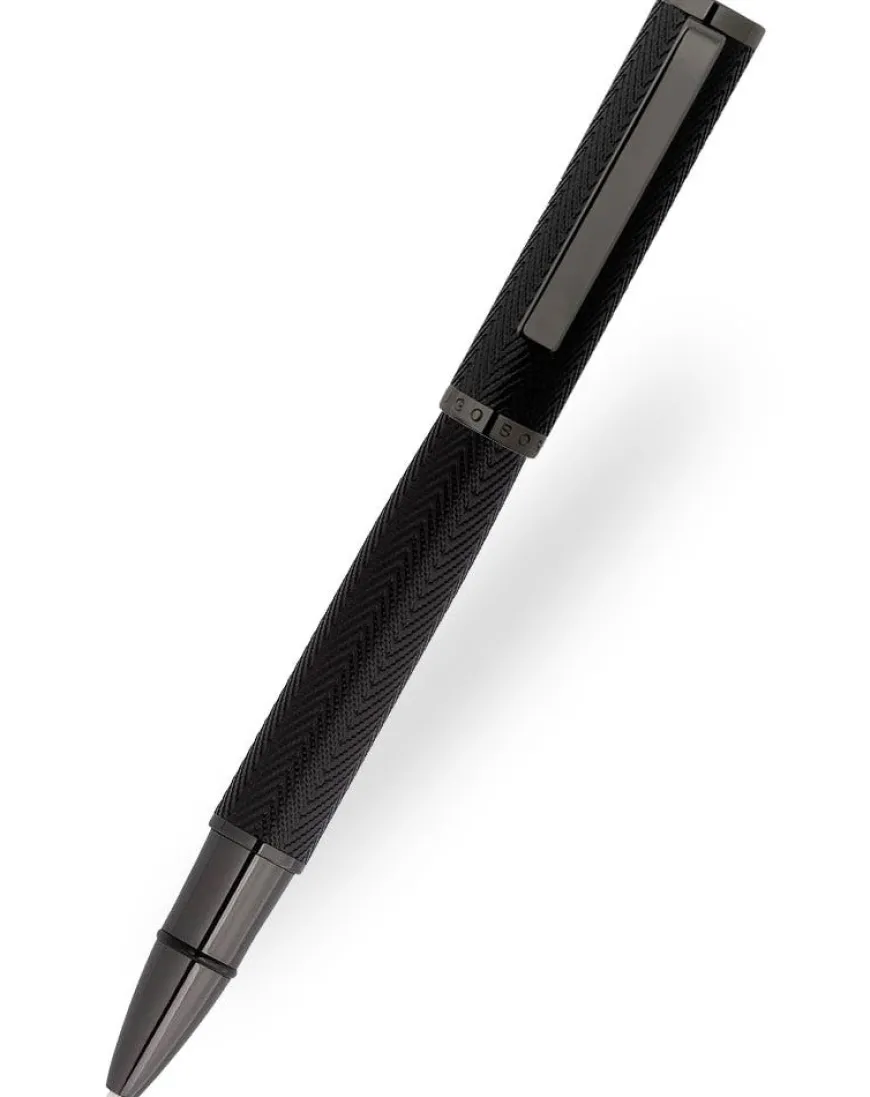 Hugo Boss Formation Herringbone Gunmetal Rollerball Pen