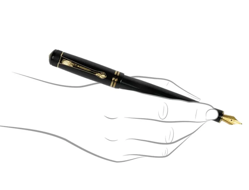 Kaweco DIA 2 Black Gold Trim Fountain Pen