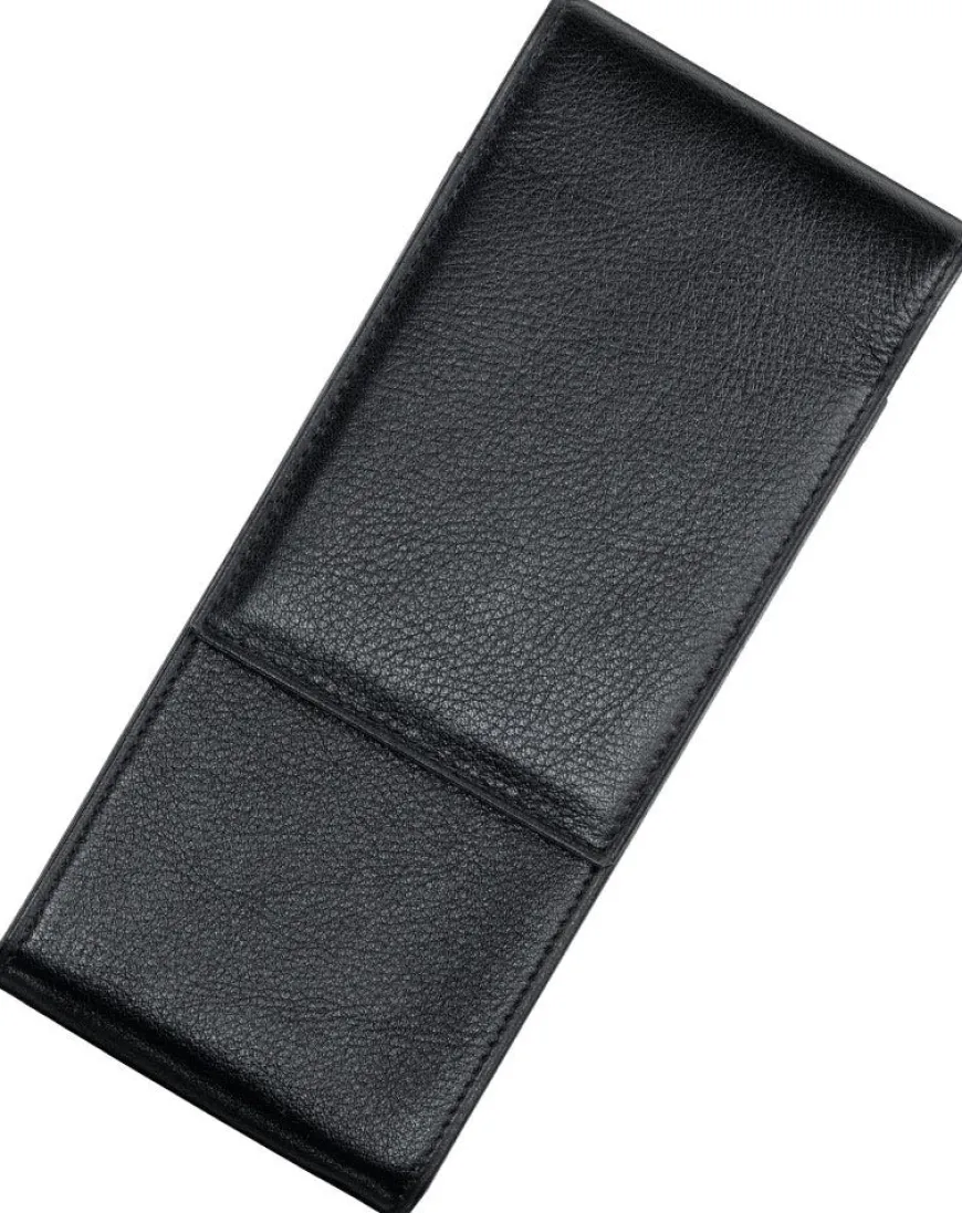 LAMY A203 Grained Leather 3 Pen Case - Black