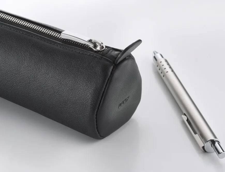 LAMY A404 Round Leather Pencil Case - Black