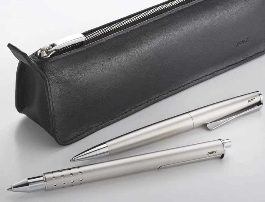 LAMY A405 Triangular Leather Pencil Case - Black