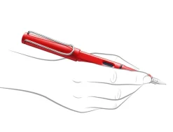 LAMY safari Red Ballpoint, Fountain Pen & Ink Cartridges Bundle