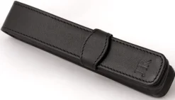 Online Leather 2 Pen Case - Brown
