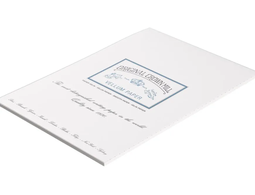 Original Crown Mill Vellum Paper A4 Writing Pad - White