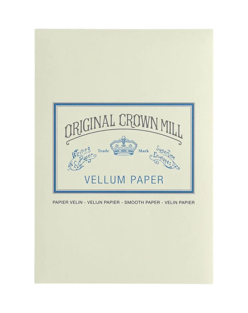 Original Crown Mill Vellum Paper A5 Writing Pad - Cream