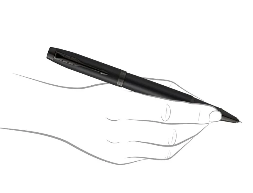 Parker IM Achromatic Matt Black Fountain & Rollerball Gift Set