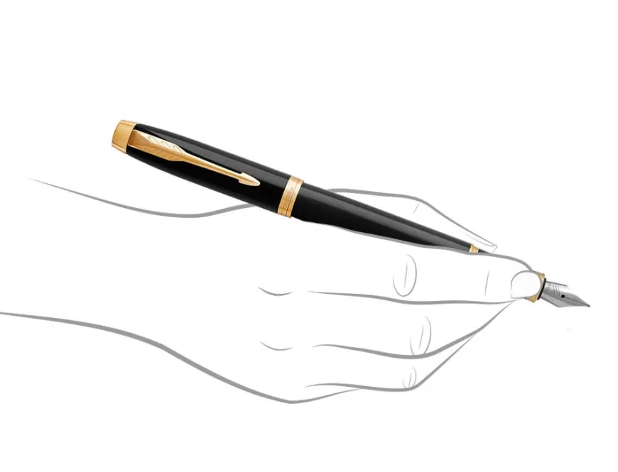 Parker IM Black Gold Trim Fountain Pen