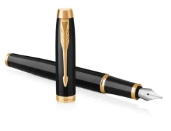 Parker IM Black Gold Trim Fountain & Ballpoint Pen Gift Set