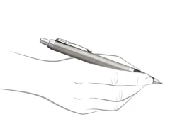 Parker IM Brushed Stainless Steel Chrome Trim Ballpoint Pen