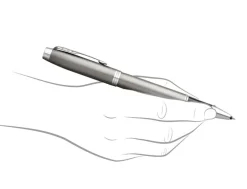 Parker IM Brushed Stainless Steel Chrome Trim Rollerball Pen