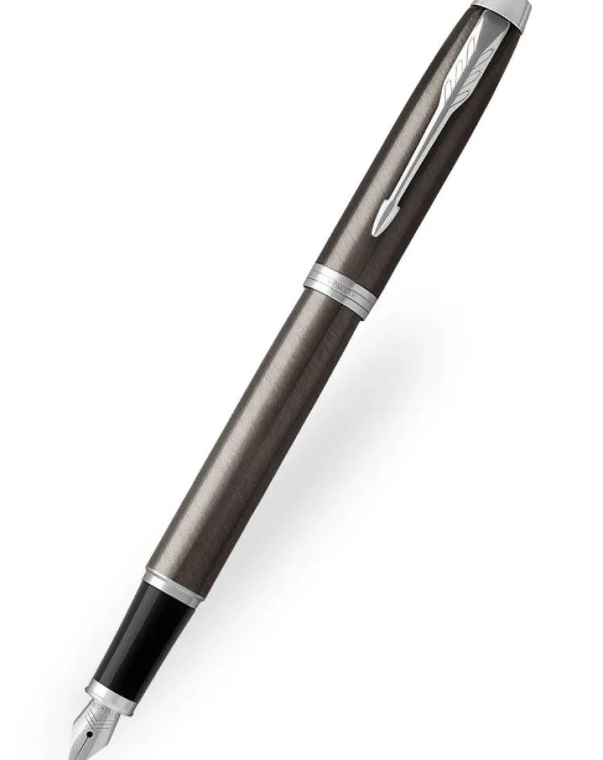 Parker IM Dark Espresso Chrome Trim Fountain Pen