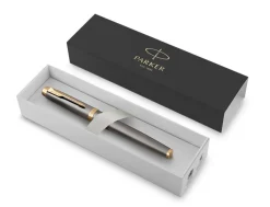 Parker IM Grey Gold Trim Fountain Pen