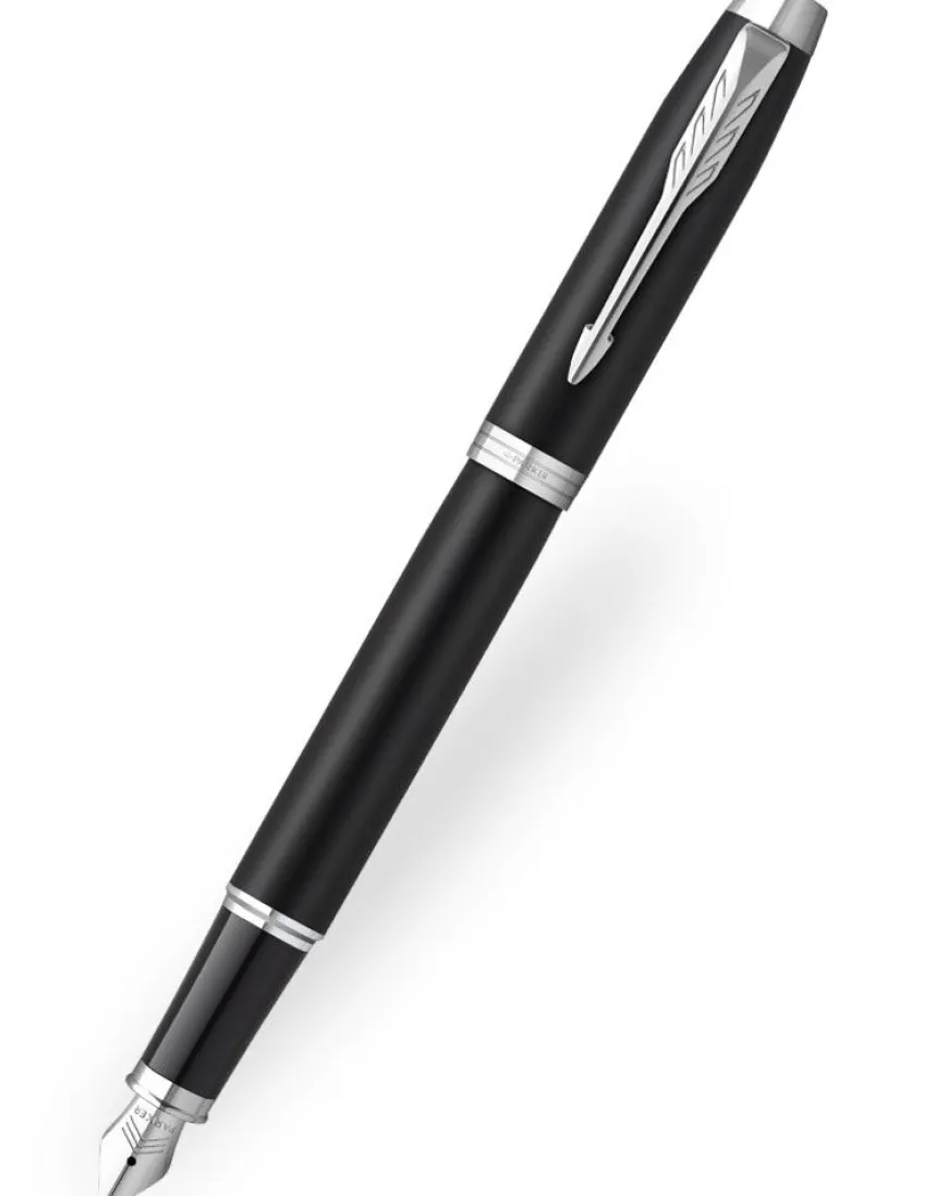 Parker IM Matte Black Chrome Trim Fountain Pen