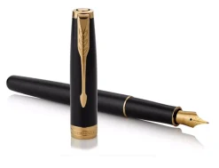 Parker Sonnet Black Gold Trim Fountain Pen