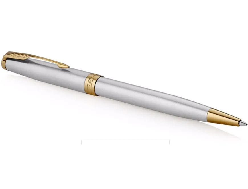 Parker Sonnet Stainless Steel Gold Trim Ballpoint Pen