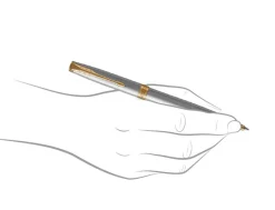 Parker Sonnet Stainless Steel Gold Trim Ballpoint Pen