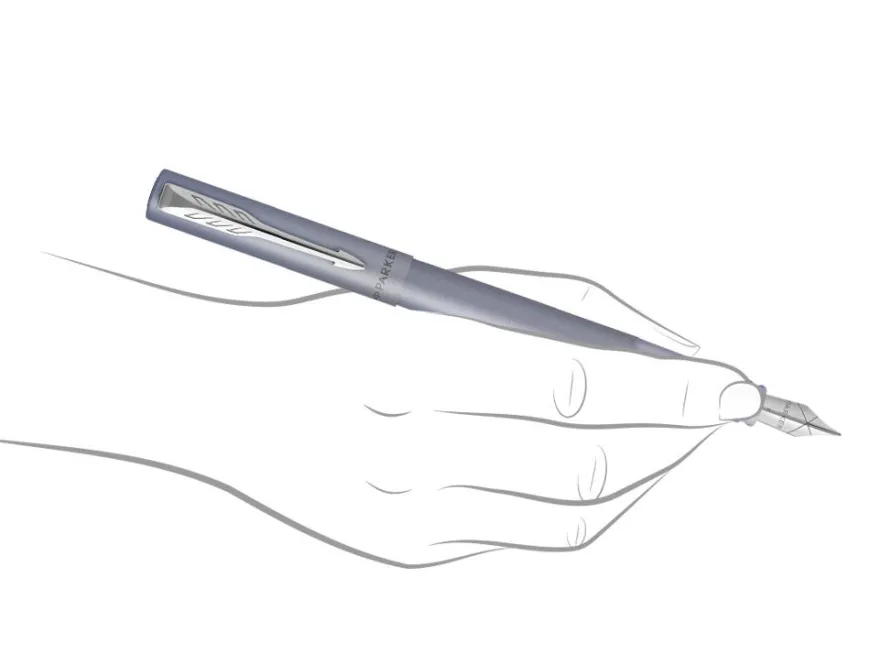 Parker Vector XL Silver Blue Fountain Pen