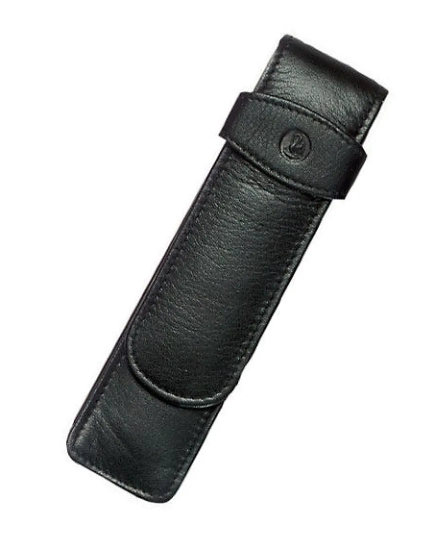 Pelikan Leather 2 Pen Case - Black