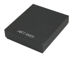 Personalised Artamis Black Leather 6oz Hip Flask